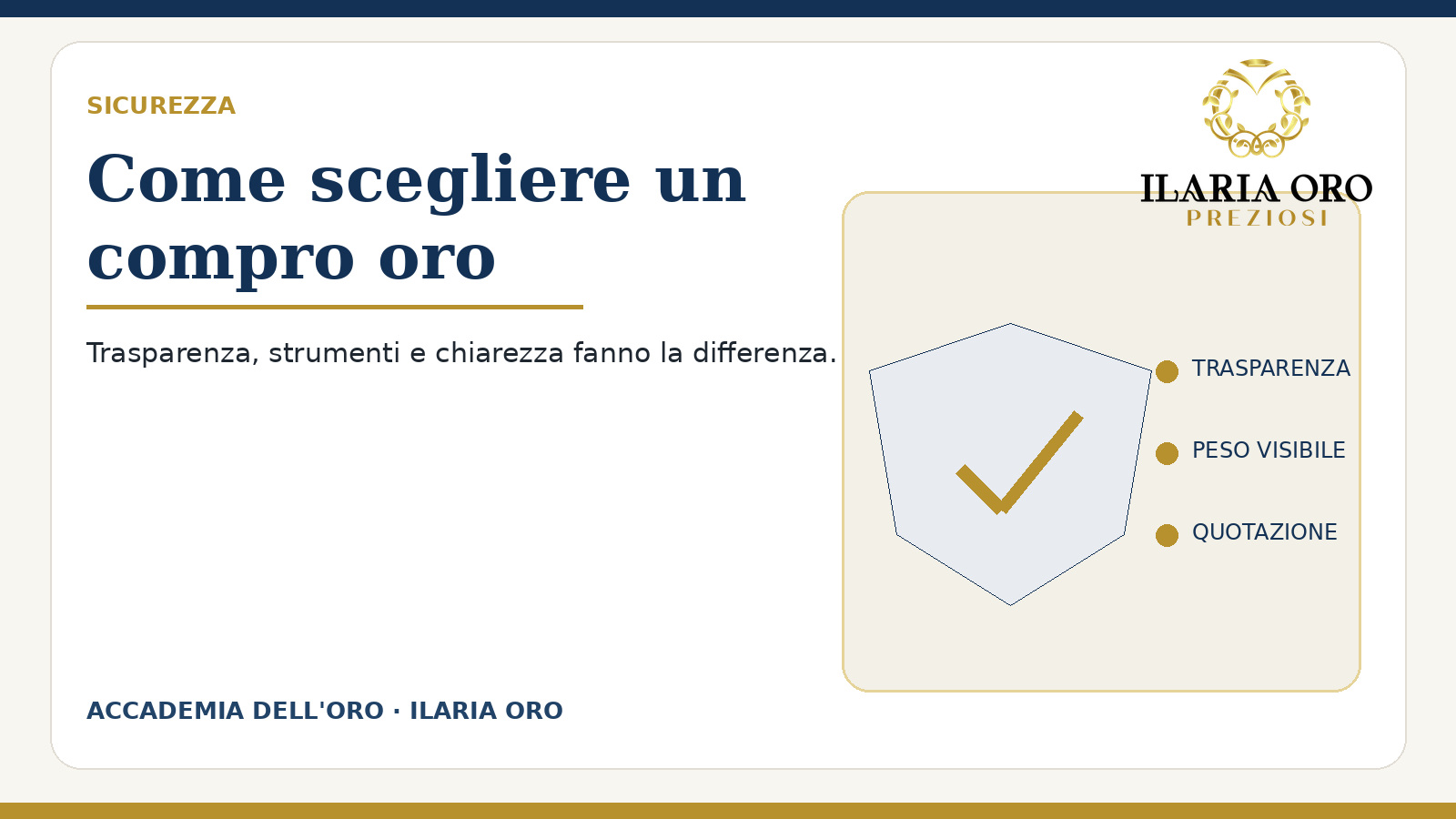 Come scegliere un compro oro affidabile